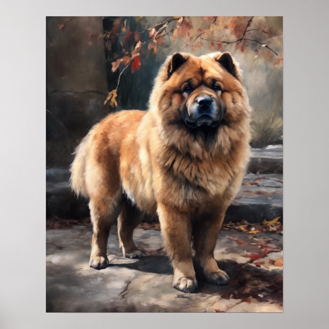 Poster d'impression Chow Chow Dog Art (Devant)