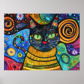 Poster d'impression couleur brillant psychédélique