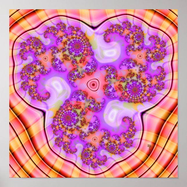 Poster d'impression d'art à la brosse à trois spir (Devant)