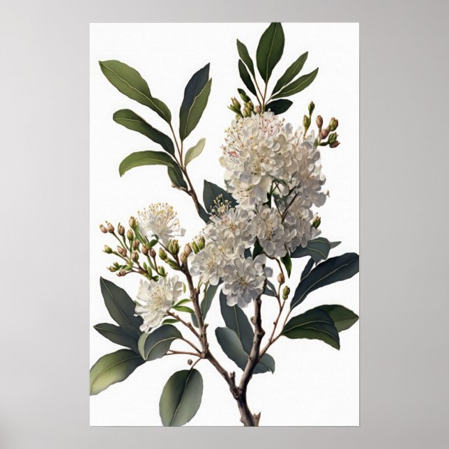 Poster d'impression d'art en crème blanche (Devant)