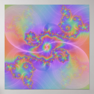 Poster d'impression d'art en spirale barrée (12 po