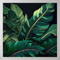 Poster d'impression d'art Feuille Banana