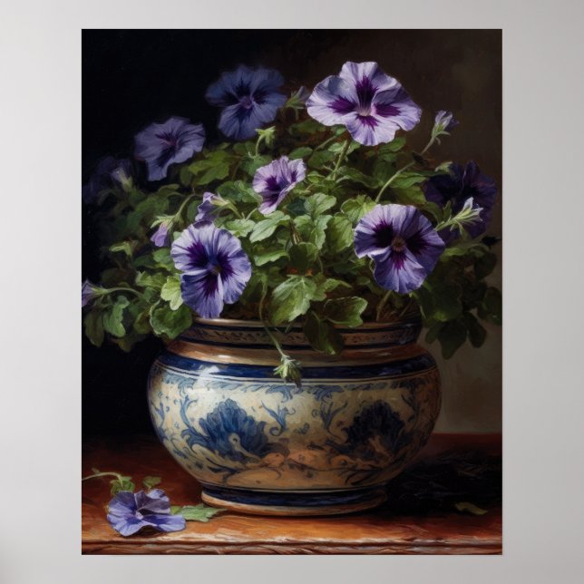 Poster d'impression d'art violet pétunia (Devant)