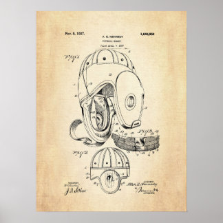 Poster d'impression de casque de football