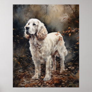 Poster d'impression de l'art de Chien Espagnol