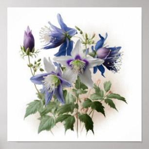 Poster d'impression de l'art de la colonne violett