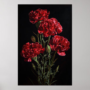 Poster d'impression de l'art des fleurs des oeille