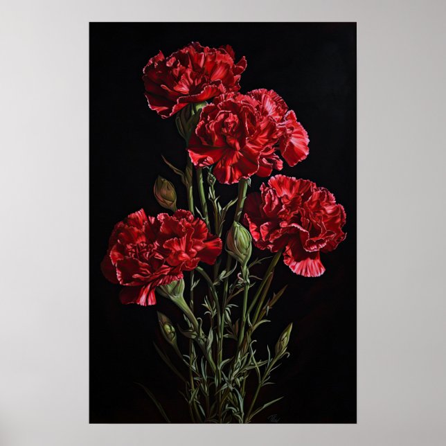 Poster d'impression de l'art des fleurs des oeille (Devant)