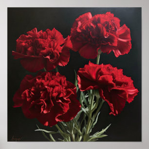Poster d'impression de l'art des fleurs des oeille