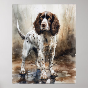 Poster d'impression de l'art du chien espagnol Spr