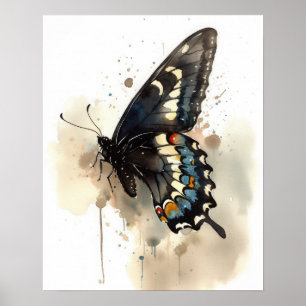 Poster d'impression de l'art papillon Swallowtail