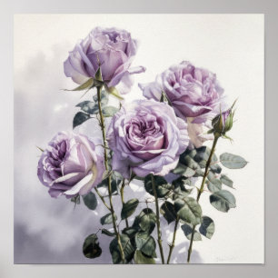 Poster d'impression de lavande Rose