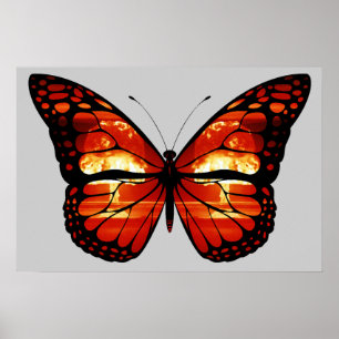 Poster d'impression de papillon nuageux atomique