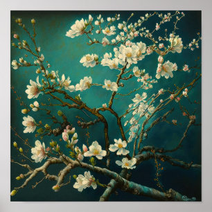 Poster d'impression des fleurs d'amande