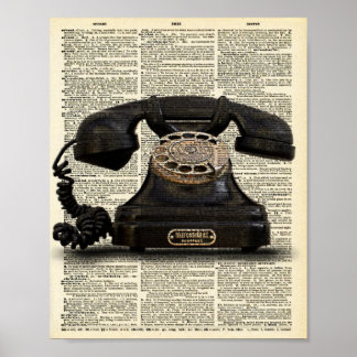 Poster d'impression du dictionnaire téléphonique v