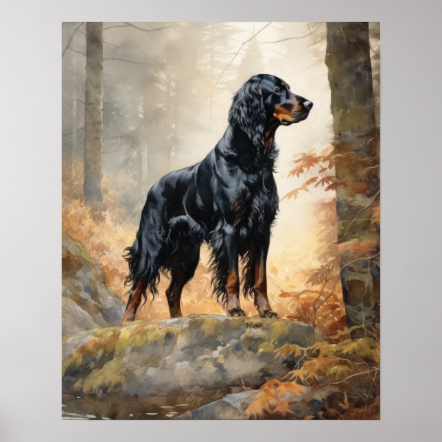 Poster d'impression Gordon Setter Dog (Devant)