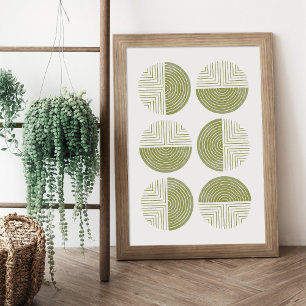 Poster d'impression Green Modern Circle