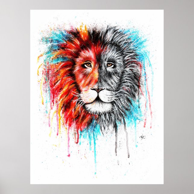 Poster d'impression Lion ! (Devant)
