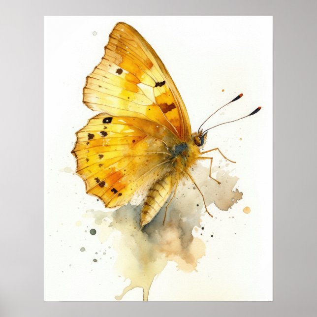 Poster d'impression Little Yellow Butfly Art (Devant)