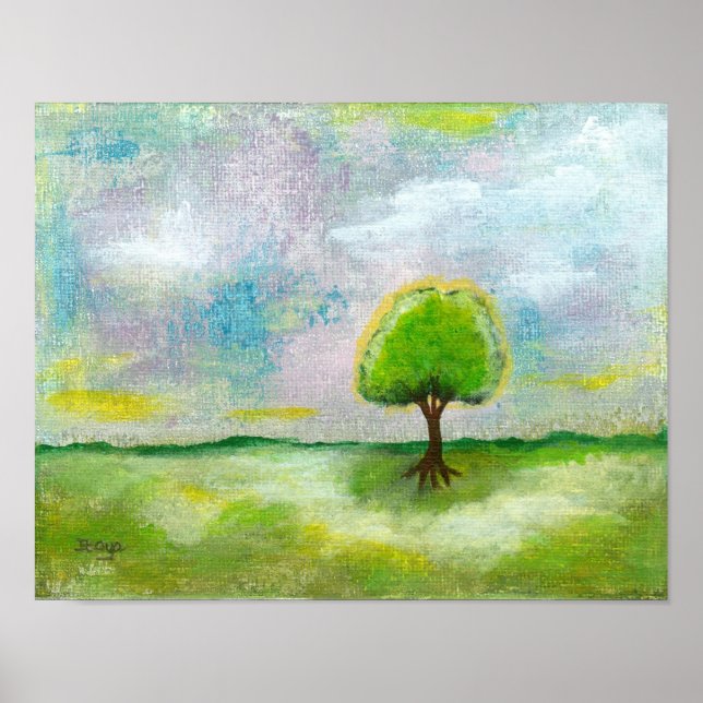 Poster d'impression Oh Happy Day de la peinture or (Devant)