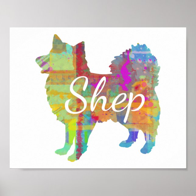 Poster d'impression personnalisé American Eskimo D (Devant)