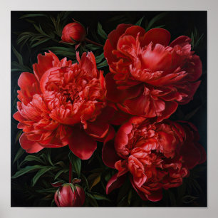 Poster d'impression Red Peonies
