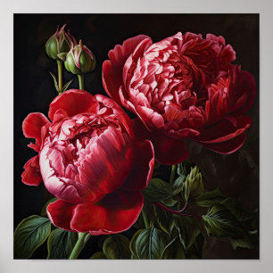 Poster d'impression Red Peonies