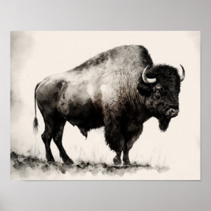 Poster d'impression Western Buffalo Art