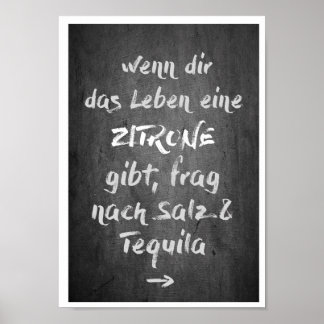 Poster DIN A4 "Zitrone - Tequila"