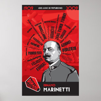 Poster Dinamo Futurista Marinetti Zang Tumb Tumb