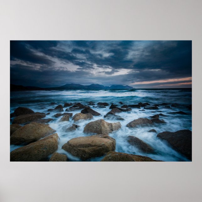 Poster Dinas Dinlle, Gwynedd, Pays de Galles, UK (Devant)