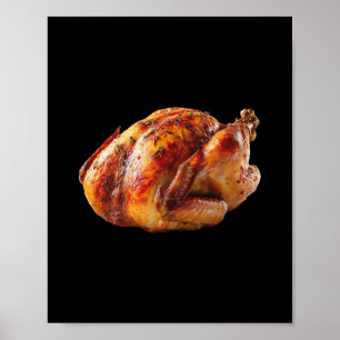 Poster Dinde de Thanksgiving drôle de costume de nourritu