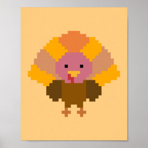 Poster Dinde - Pixel Art