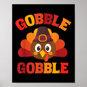 Poster Dinde qui glousse Joyeux jour de Thanksgiving Auto