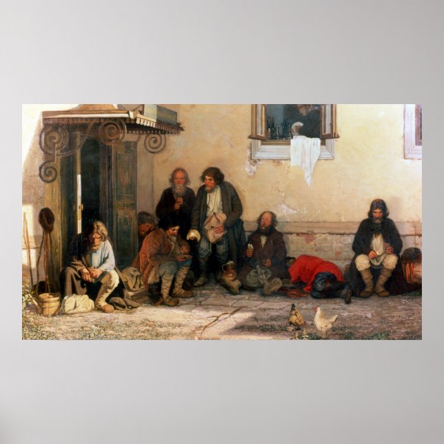 Poster Dîner au Zemstvo, 1872 (Devant)