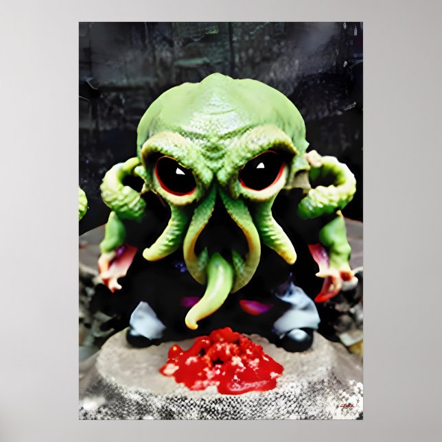 Poster Dîner avec Cthulhu (Devant)