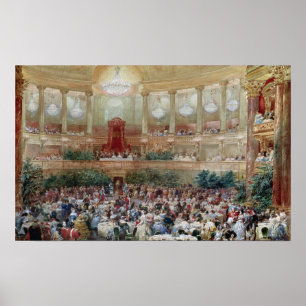 Poster Dîner dans les lunettes de DES de Salle à