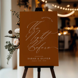 Poster Dîner de répétition de mariage moderne la veille