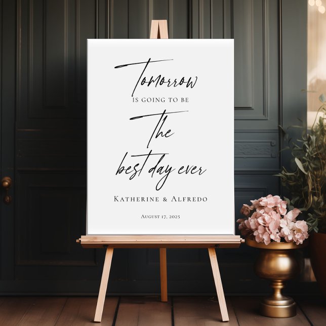 Poster Dîner de répétition élégant la nuit avant la bienv (Créateur téléchargé)