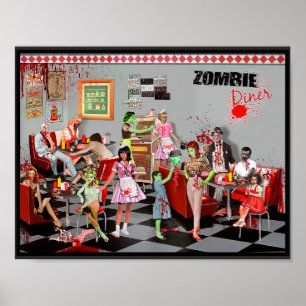 Poster Diner de Zombie