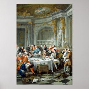 Poster Dîner d'huître de Jean-François de Troie The