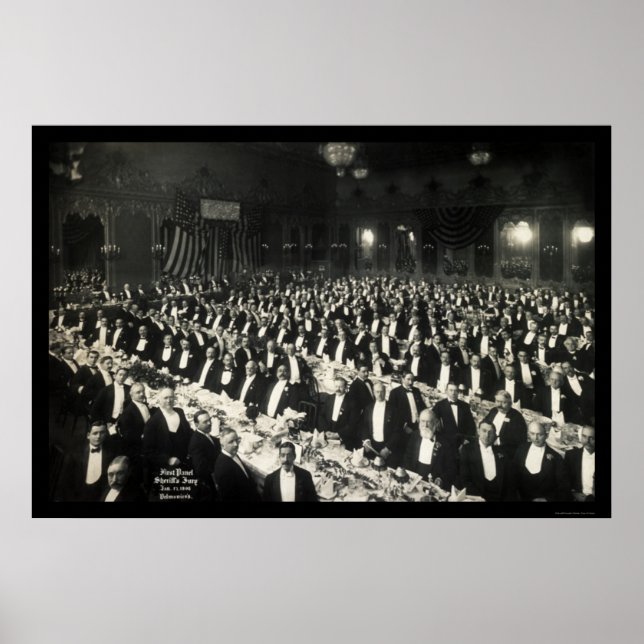 Poster Dîner du jury du shérif Delmonico Photo 1906 (Devant)