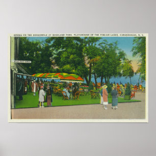Poster Diner sur la promenade à Roseland Park Scene