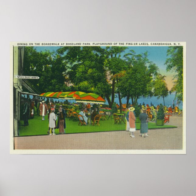 Poster Diner sur la promenade à Roseland Park Scene (Devant)