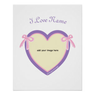 Poster Dingus Bows & Heart Personnalisé