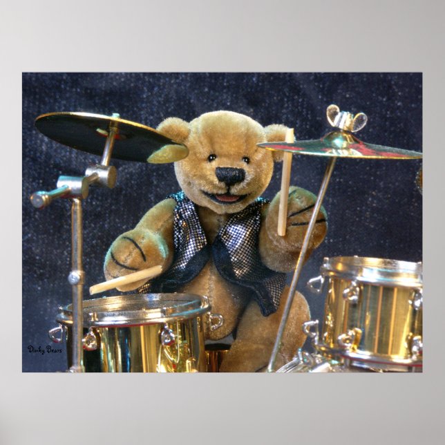 Poster Dinky Bears Drummer (Devant)