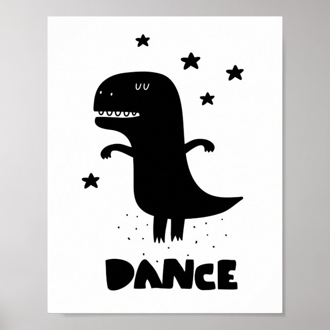 Poster Dino danse (Devant)