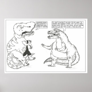 Poster Dino n° 2 : Attaque à la grippe