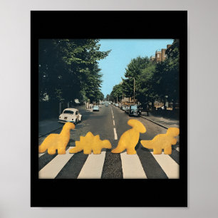 Poster Dino Nuggets Passage Piétons Drôle Dinosaure Amour