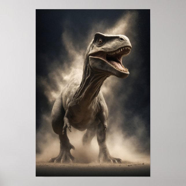 Poster Dinosaur Animaux sauvages Élégant Portrait Dramati (Devant)